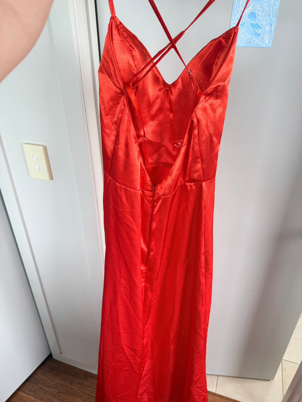 Satin Maxi Dress / Size 8