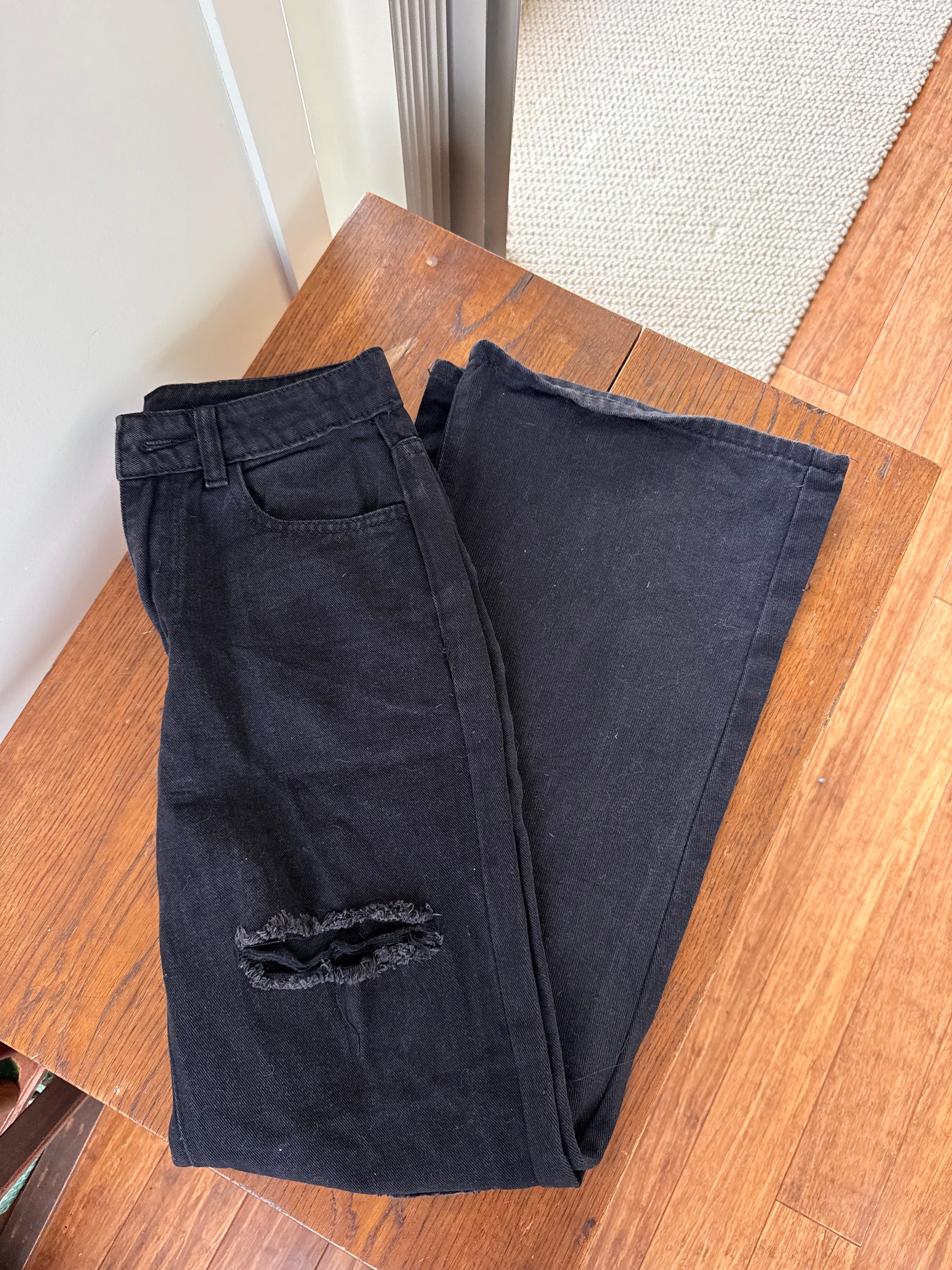 Black Denim Jeans / Size XS