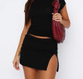 White Fox Mini Skirt / Size XS